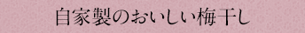 自家製のおいしい梅干し